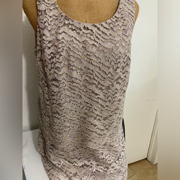 Beautifully New Sparkle Dress Champagne color New - Picture 4 of 6